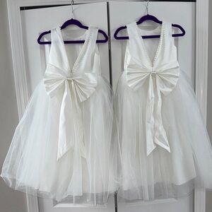 2 Bundle- Pearls- Elegant Off- White Kids Formal Dress